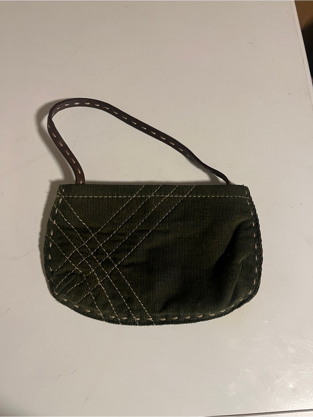 GAP Olive Green Corduroy Wristlet Bag